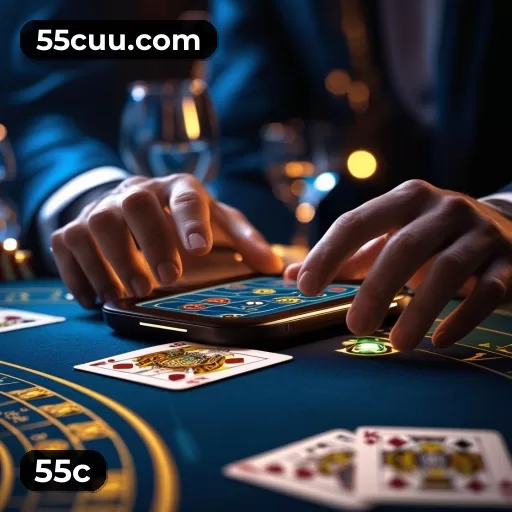 55c live casino floor with HD dealer streams